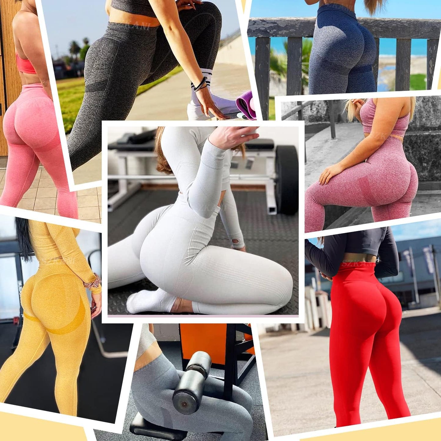 Butt Lifting Leggings for Women Booty High Waisted Workout Yoga Pants Scrunch Butt Gym Seamless Booty Tight